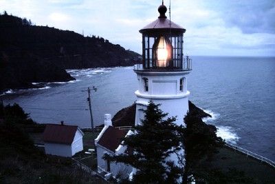the Heceta Head lighthouse in Oregon